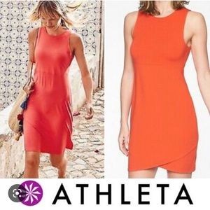 Athleta Palma dress XS New without tags. Reddish orange, very soft!